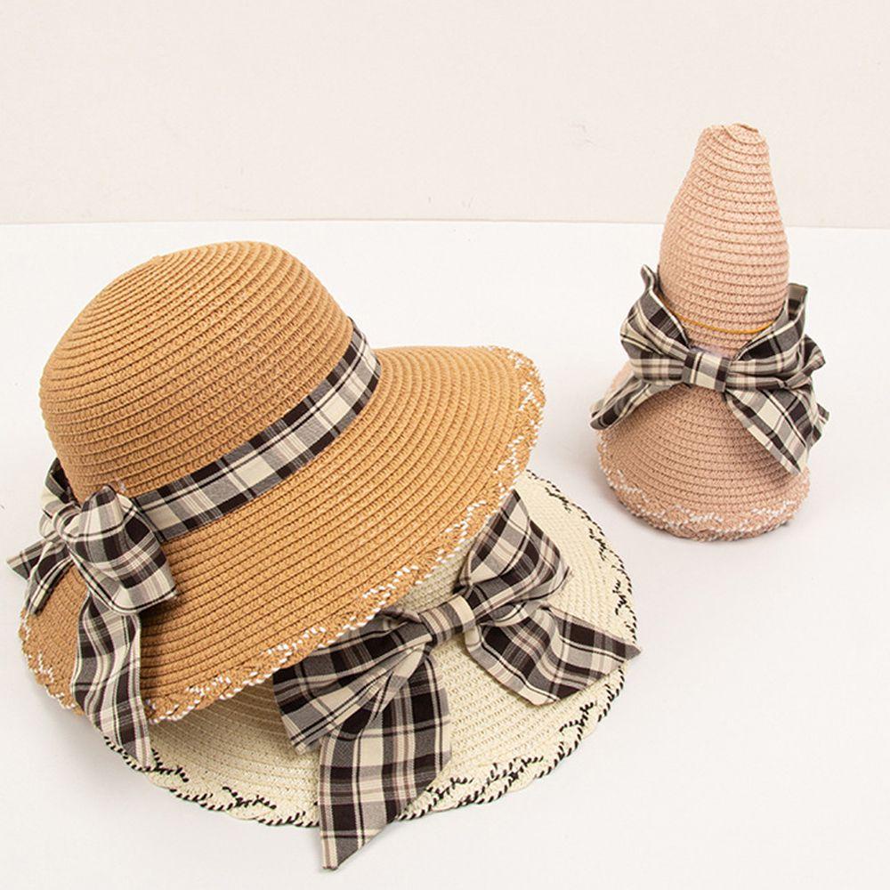 Nón Cối Rộng Vành Phối Nơ Phong Cách Vintage Cho Phái Nữ