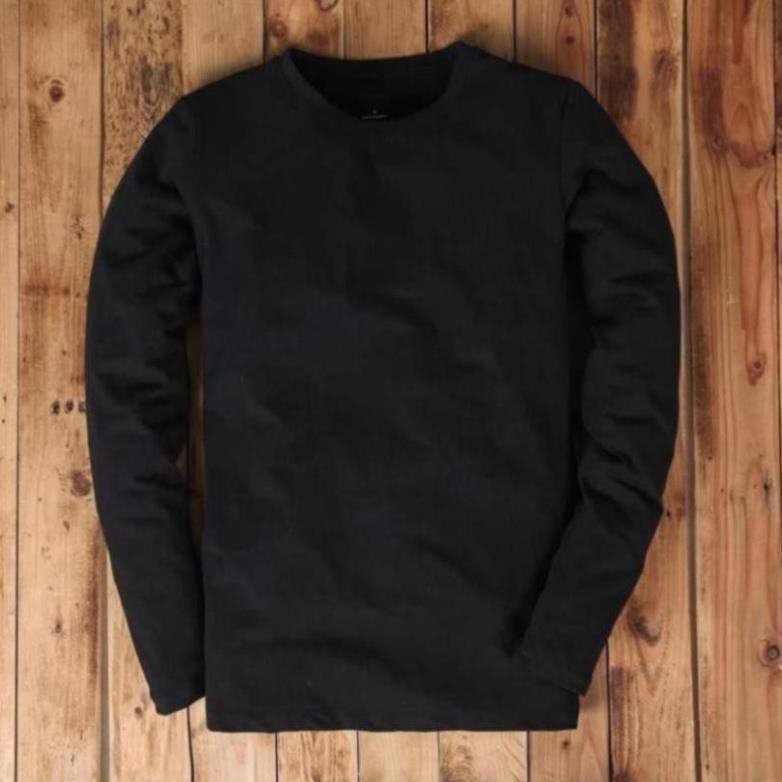 Áo thun thu đông, dài tay cổ tròn nam màu ghi sáng,mềm, mịn, co dãn dễ chịu, chất thoáng mát, thấm mồ hô | BigBuy360 - bigbuy360.vn