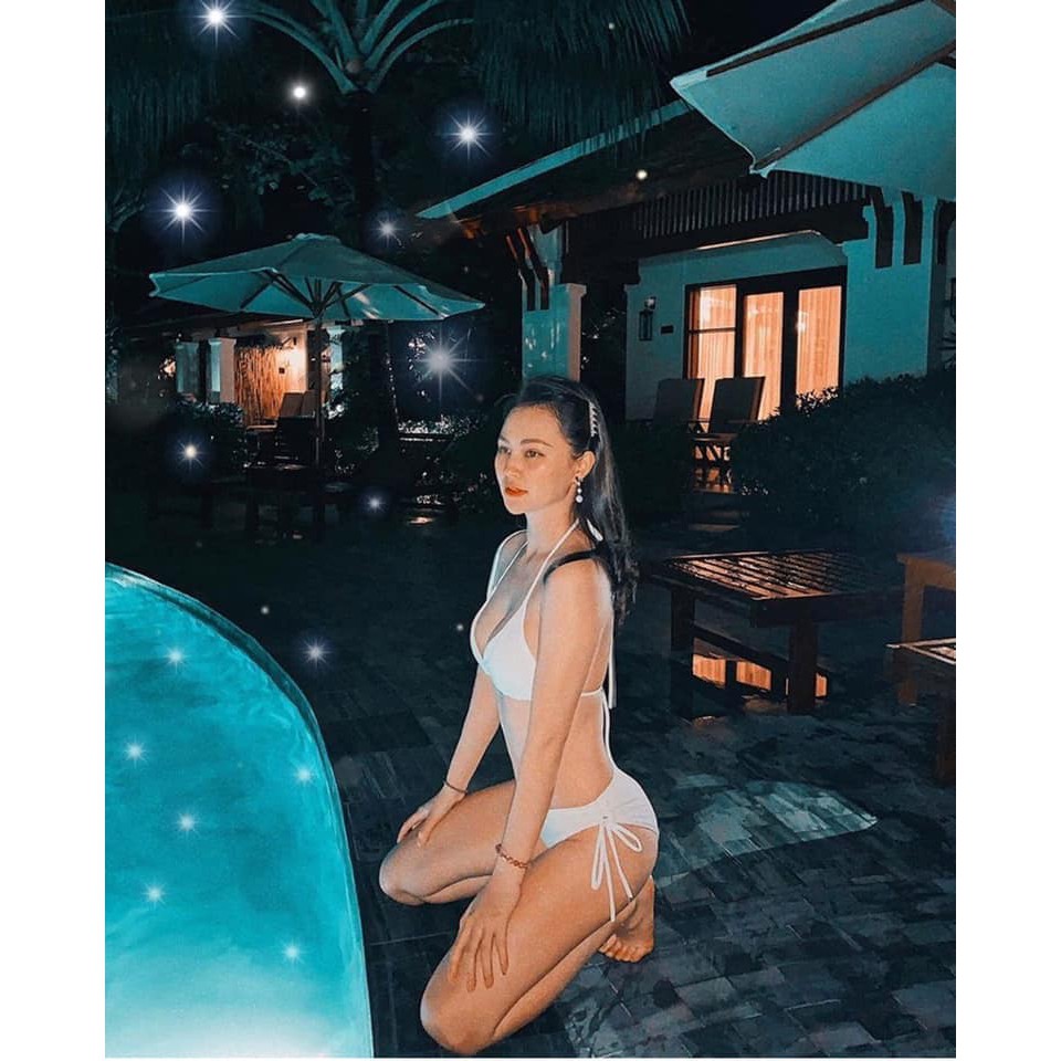 Set bikini buộc dây trắng | BigBuy360 - bigbuy360.vn
