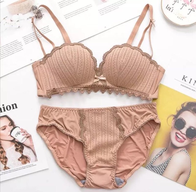 Bộ đồ lót phối ren không gọng đệm vừa thoáng khí | BigBuy360 - bigbuy360.vn