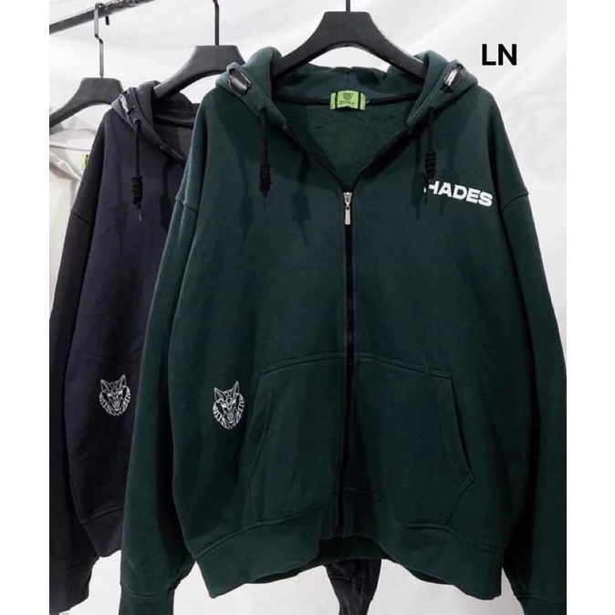 Áo khoác nỉ cotton in logo ngực và bụng LN12