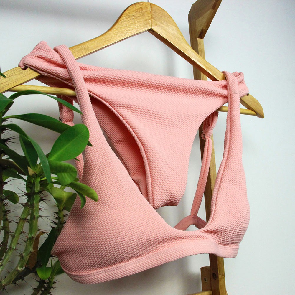 Bikini nữ phối dây màu trơn gợi cảm | BigBuy360 - bigbuy360.vn