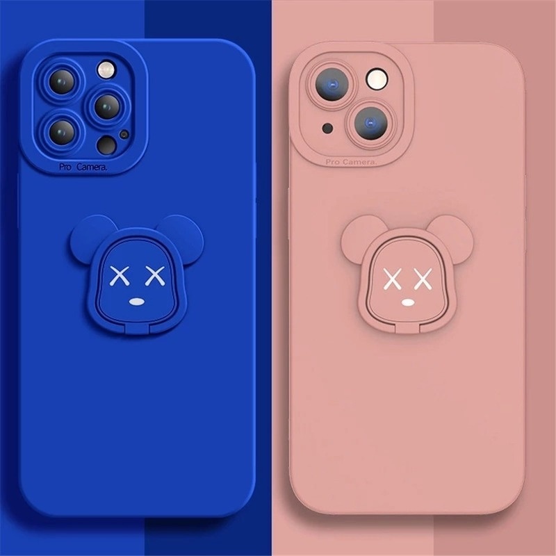 Ốp Điện Thoại Silicon Nhẫn Đỡ Cho VIVO Y02 Y77 Y16 Y35 Y22 Y22S V25 V25e Y02S V21e V21 4G Y11S Y12S Y20 Y20i Y21S Y33S Y21T Y33T