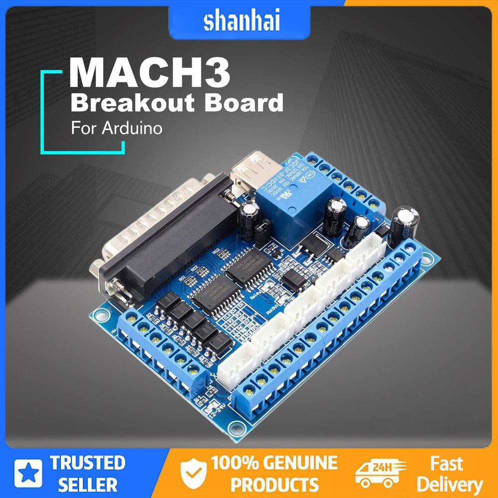 5 trục CNC Breakout Shield Board Trình điều khiển động cơ bước Bộ điều khiển mô-đun MACH3