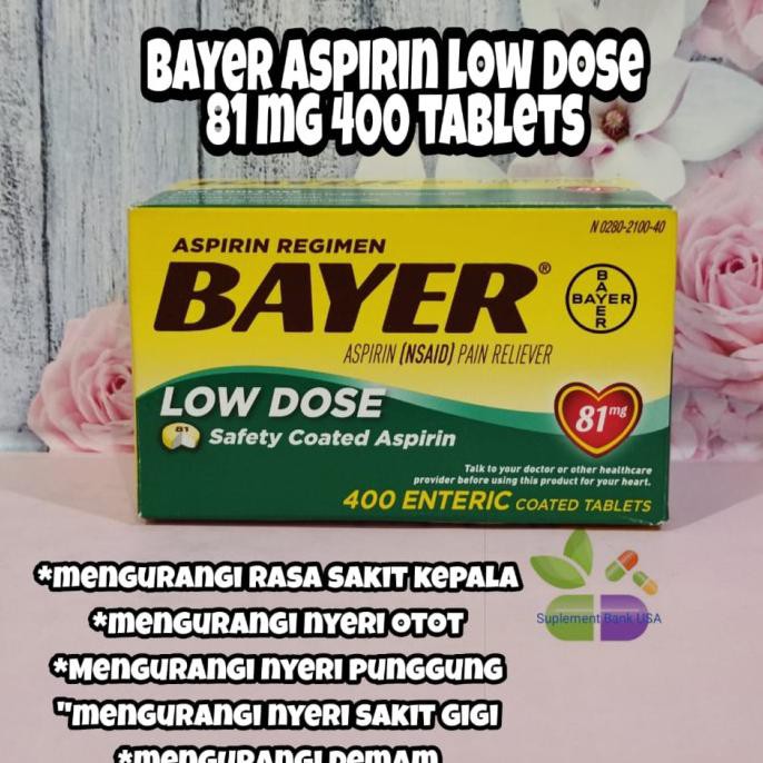 Mô Hình Máy Tính Bảng Bayer Aspirin Low Dose 81 mg 400