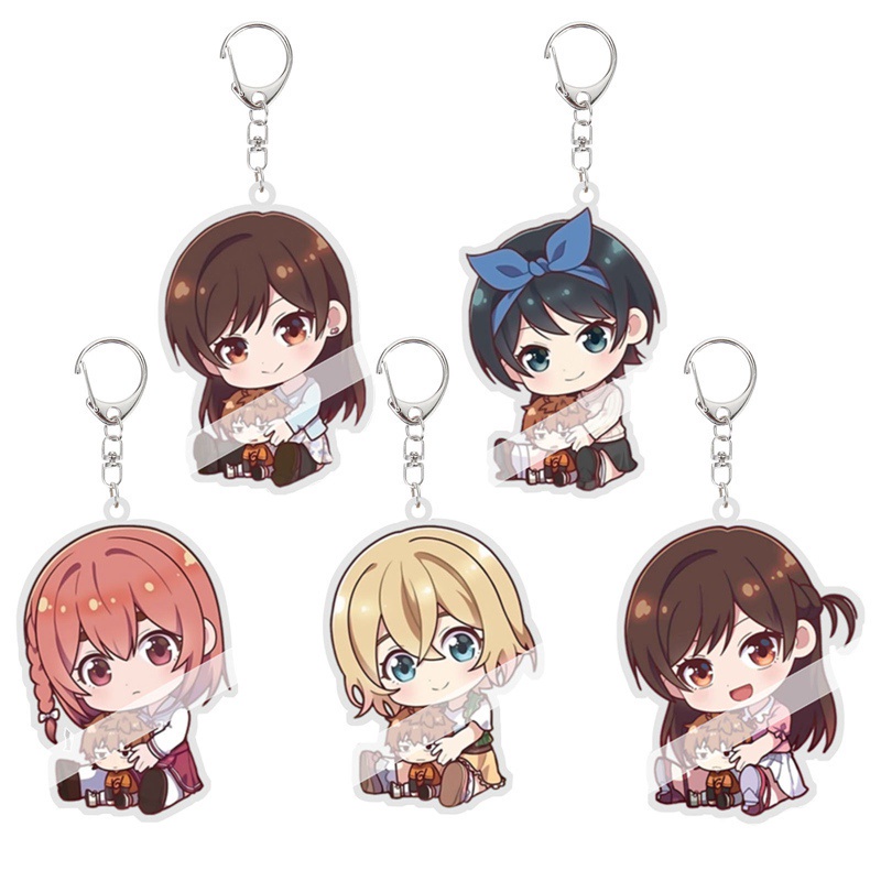 Móc khóa nhựa acrylic phong cách nhân vật hoạt hình Mizuhara Chizuru Sumi Ruka