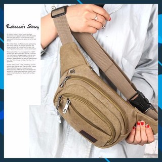 [𝗠𝘂𝗮 𝟭 𝘁𝗮̣̆𝗻𝗴 𝟭] Túi Đeo Bụng Đeo Chéo Thể Thao Vải Bố Nhiêu Ngăn Wanfuniao