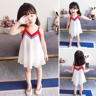 Đầm voan hai dây xinh xắn dành cho bé gái