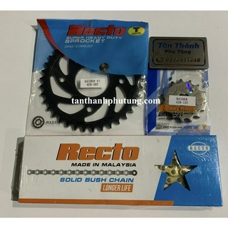 Nhông sên đĩa RECTOR Raider FI,Satria- Nhông 14/15T, Đĩa 38/39T, Sên 428 9ly