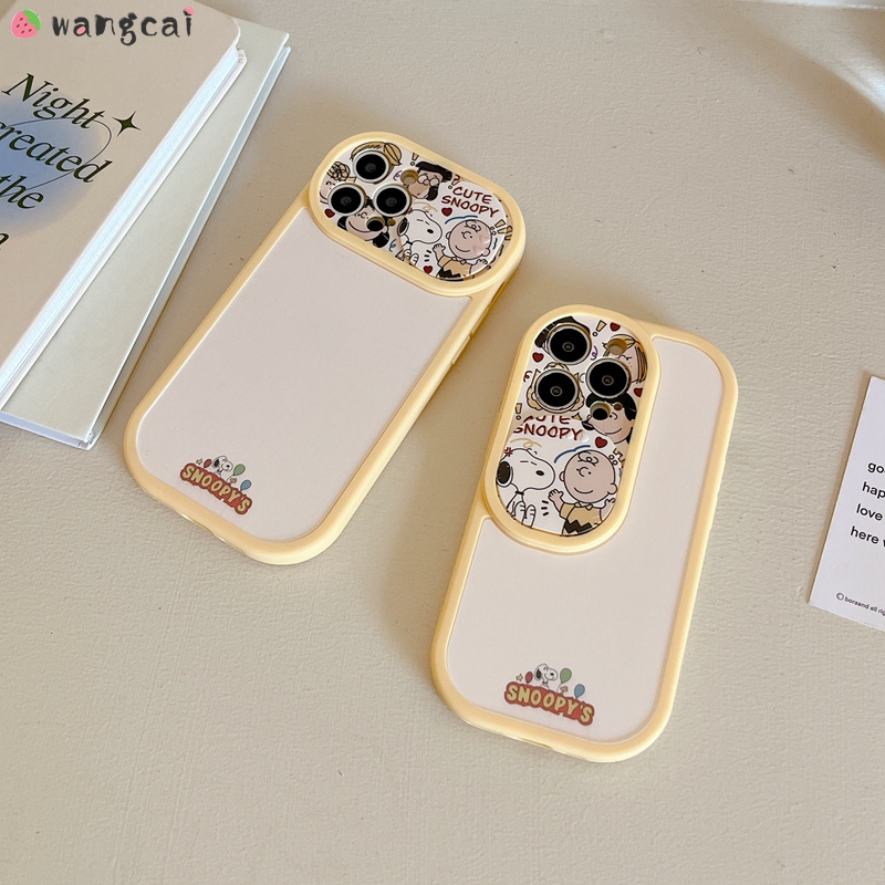 Ốp Điện Thoại Mềm Chống Sốc In Hình Chú Chó Snoopy Có Nắp Trượt Bảo Vệ Camera Cho iPhone 13 12 11 Pro Max XS Max XR X