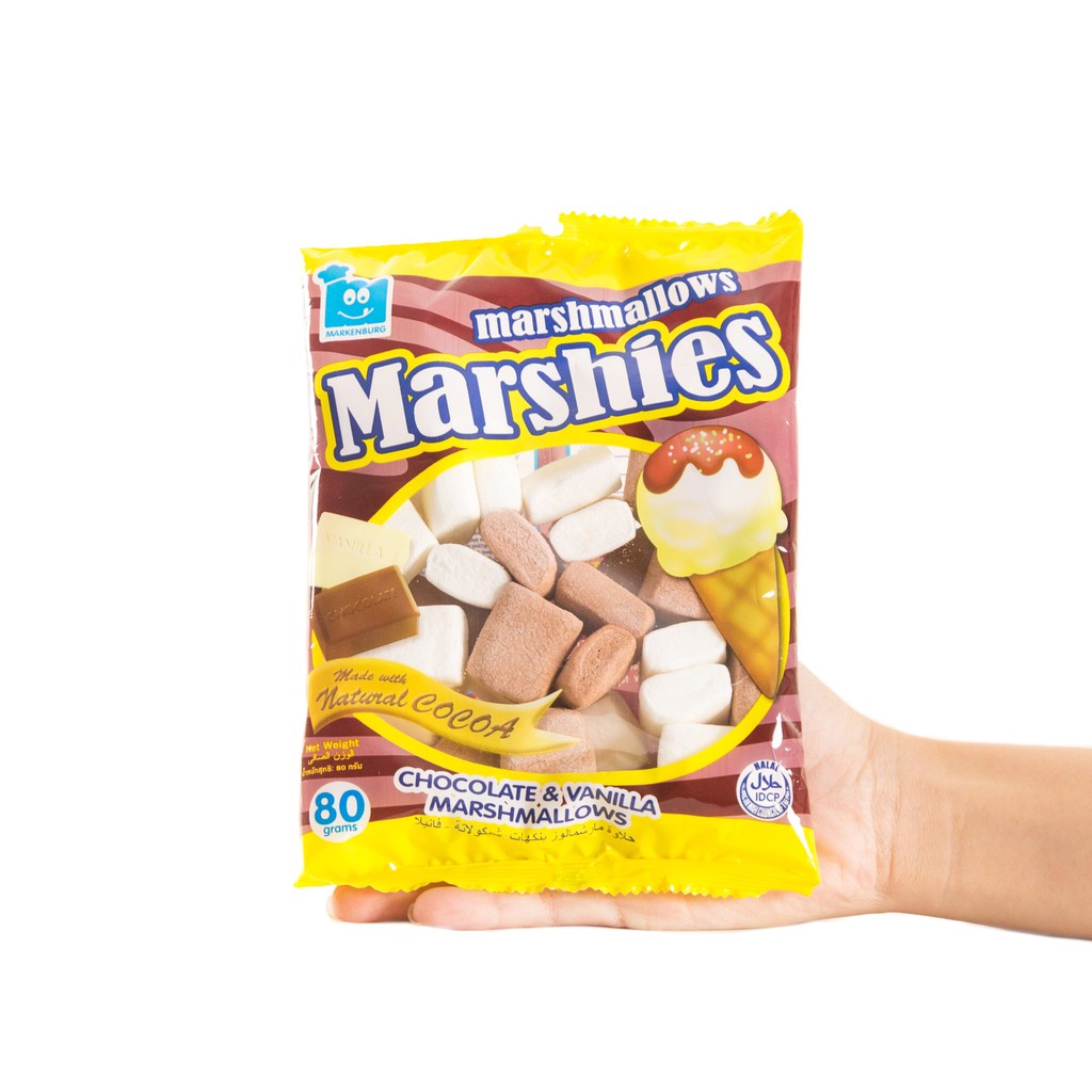 Kẹo Bông Gòn Marshmallow Marshies Hương Vani & Socola (gói 40g) | BigBuy360 - bigbuy360.vn