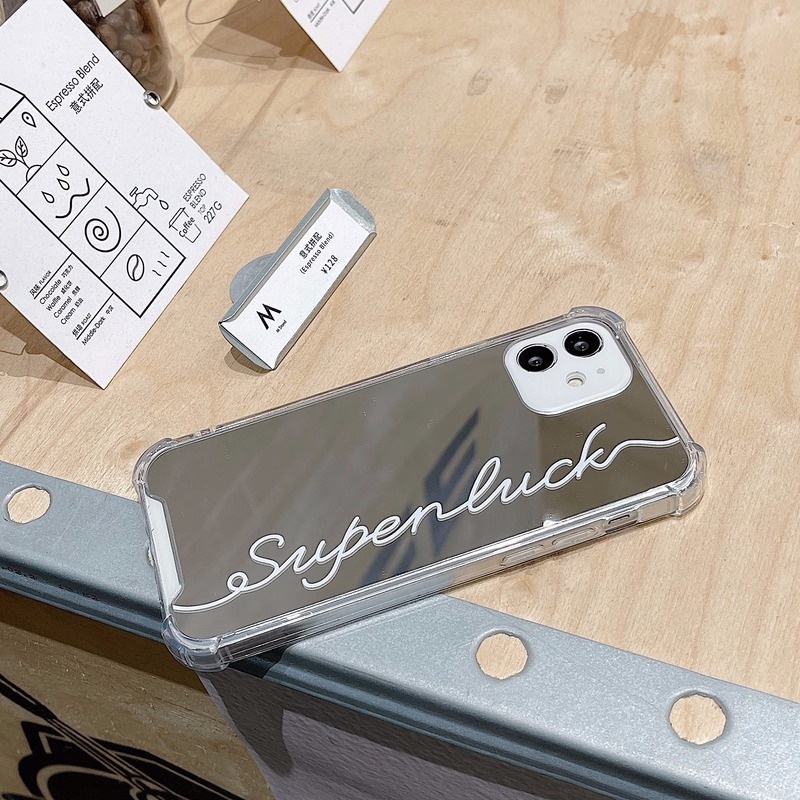Ốp lưng iphone ốp Điện Thoại Tráng Gương In Chữ Tiếng Anh Đơn Giản Cho iPhone 14 13 12 11 PROMAX XS XR XSMAX SE2020 6