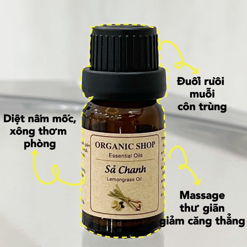 Tinh Dầu Sả Chanh Thiên Nhiên  | An Toàn Cho Người Sử Dụng | Có Chứng Nhận COA
