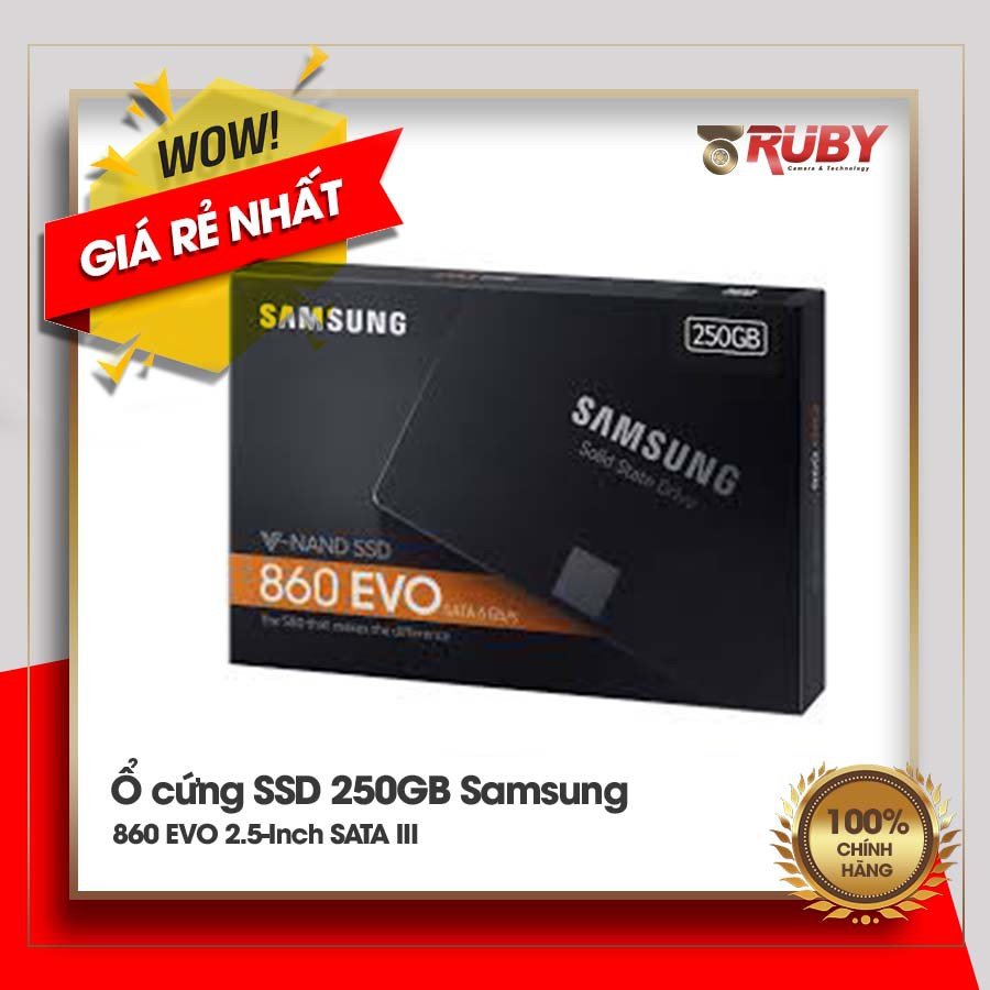 Ổ cứng SSD 250GB Samsung 860 EVO 2.5-Inch SATA III (MZ-76E250BW) - BẢO HÀNH 5 NĂM