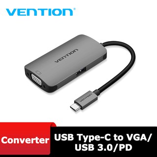 Type c - cáp chuyển đổi type-c ra vga/usb3.0/type-c pd vention cgjha