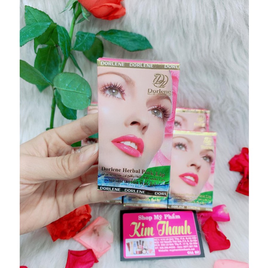 Son dưỡng dành cho thâm môi Dorlene Herbal Pink Lip