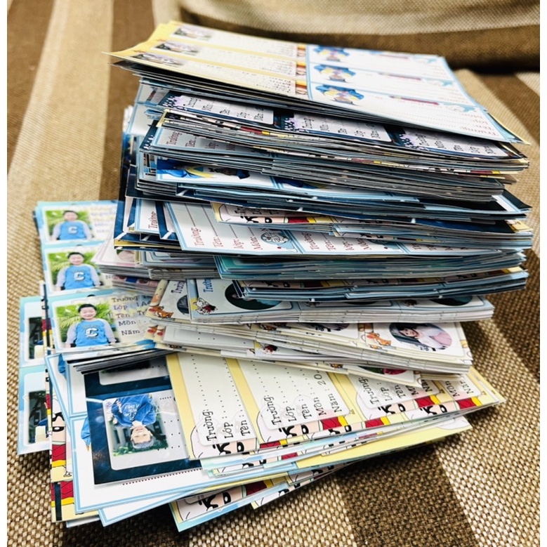 Nhãn vở in theo yêu cầu 40 nhãn/ nhãn dán in ghép theo yêu cầu