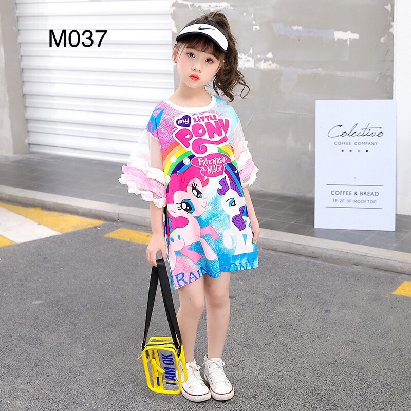 Váy áo hoạt hình ngựa pony bé gái 20-40kg
