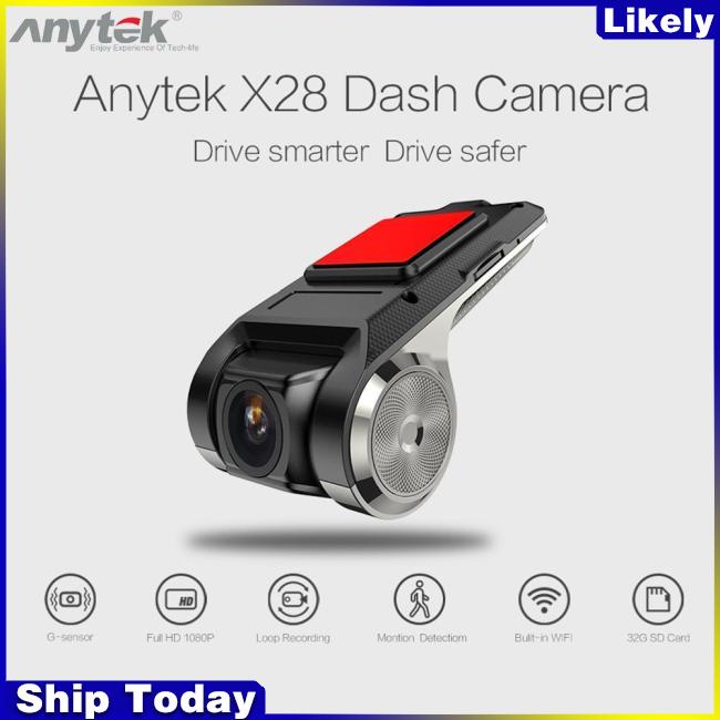 Camera Hành Trình DVR Anytek X28 Có Cảm Biến G FHD 1080P Cho Xe Hơi