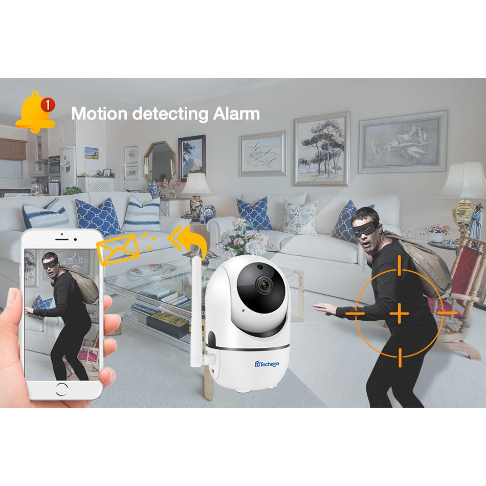 CAMERA KẾT NỐI WIFI IP CÓ CHỨC CHỐNG TRỘM + Tặng thẻ 32Gb - HanruiOffical