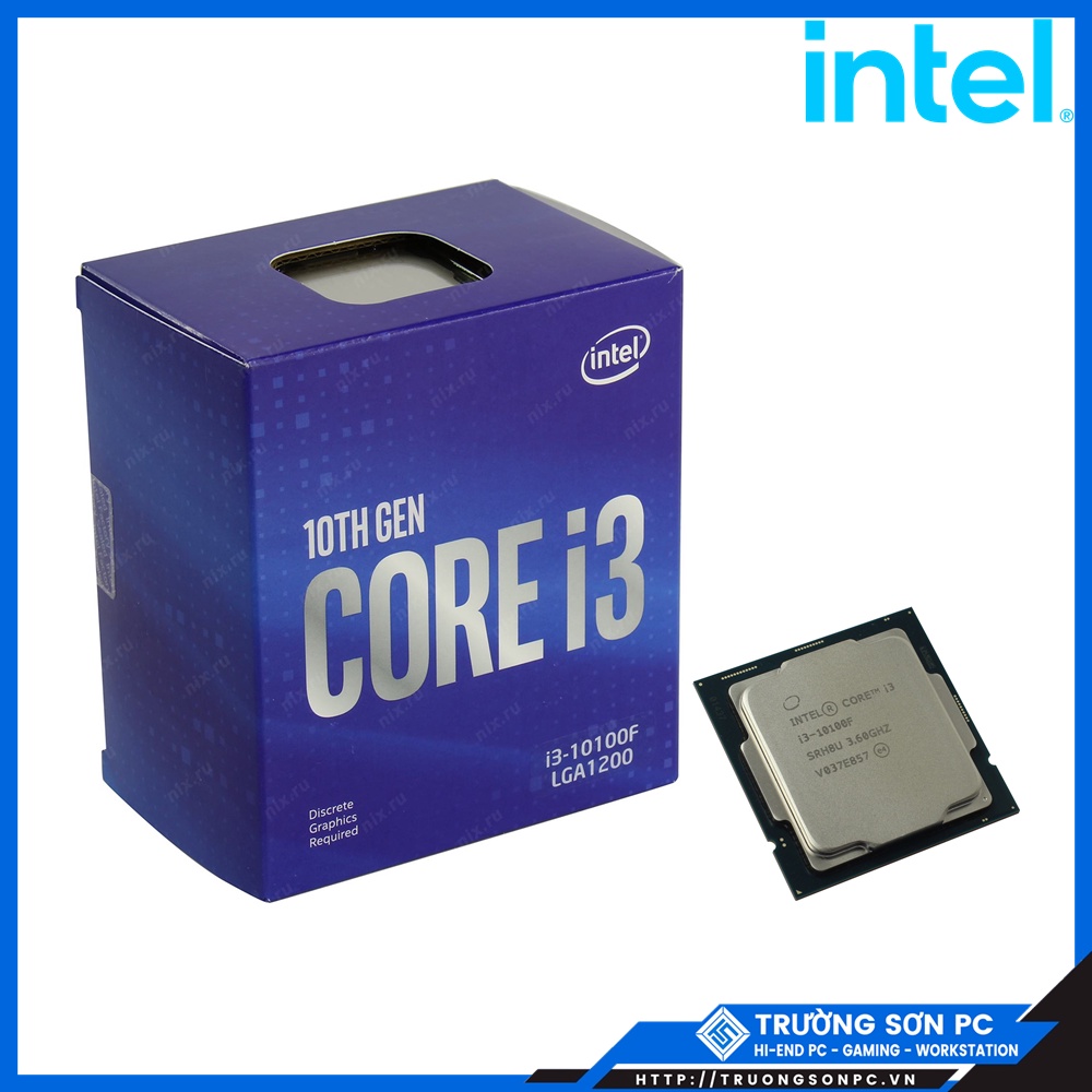 CPU Intel Core i3 10100F (3.6GHz Turbo up to 4.3Ghz, 4 Cores 8 Threads, 6MB Cache, 65W, Comet Lake) | Full Box Nhập Khẩu