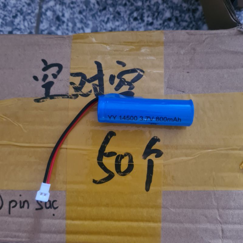 Pin sạc 14500 3.7v 800mAh cho đồ chơi, xe ô tô, mô hình xe điều khiển, cổng sạc SM
