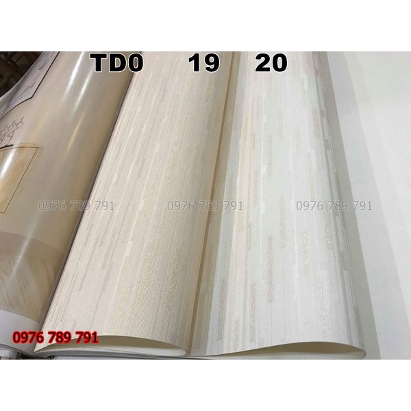 Giấy Dán Tường Trơn Phòng Khách Màu Vàng, Màu Trắng Kem, Lụa Không Keo, Khổ 10m x 53 cm