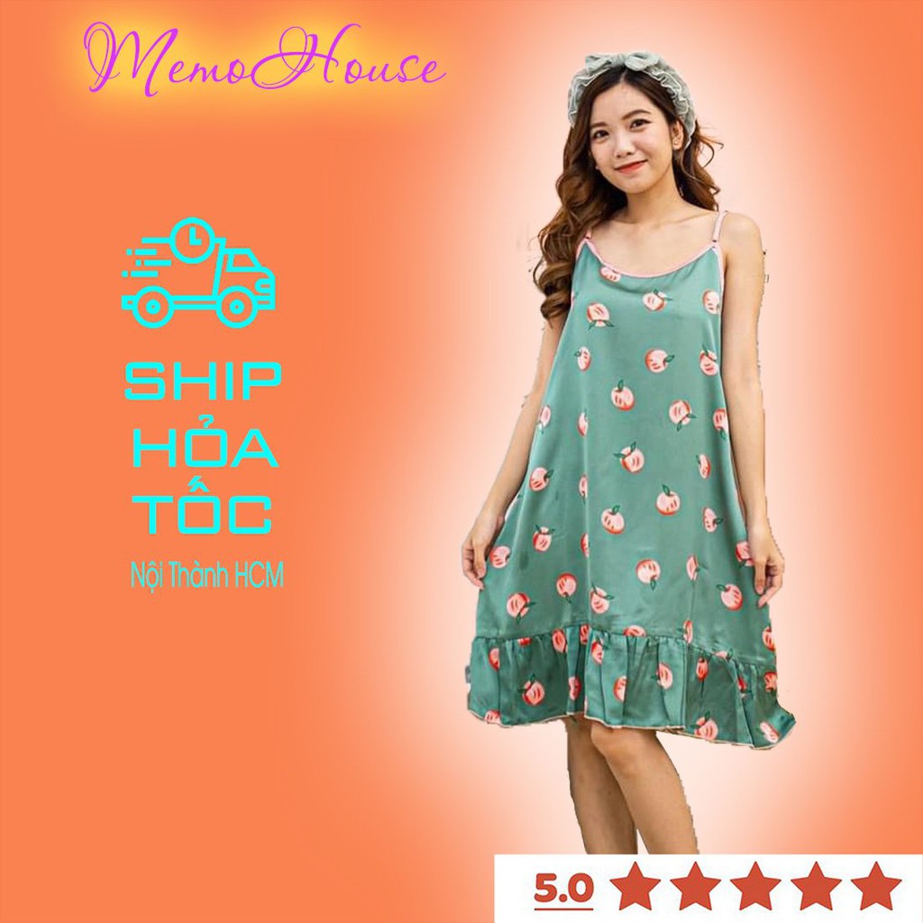 Đầm Satin 2 dây - Form dưới 60kg