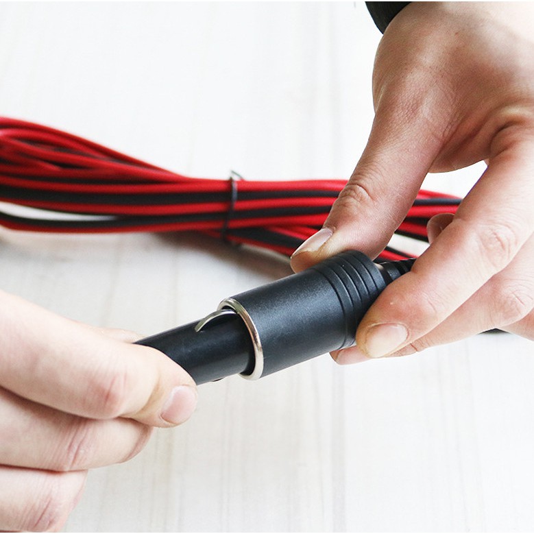 Tẩu cái DÀI 4 MÉT 12V 24V DC tẩu âm đầu chờ có vòng đấu nối dây to tải lớn chuyên dùng đấu nối nội thất ô tô