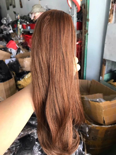 Hình thật-tóc giả ngoặm cup ngắn