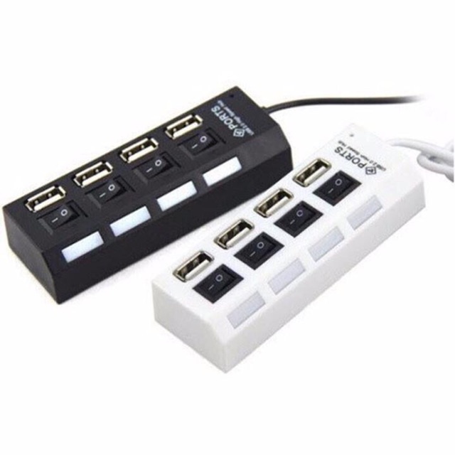 LT032 Bộ chia 4 cổng HUB USB 2.0 4 Port có công tắc