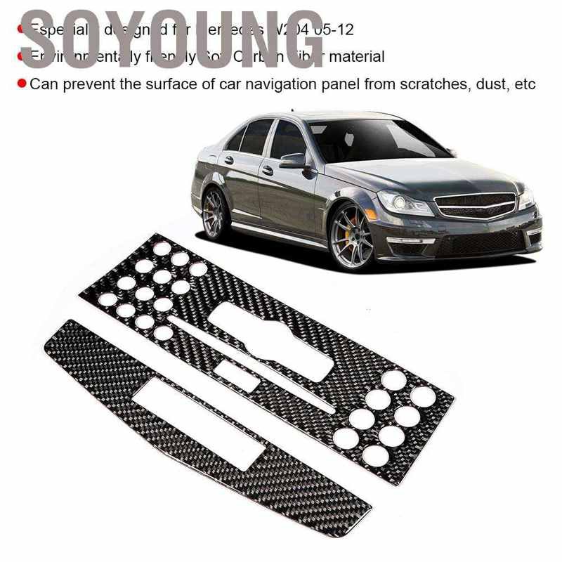 Set 2 Ốp Bảng Điều Khiển Xe Ô Tô Mercedes W204 2005-2012
