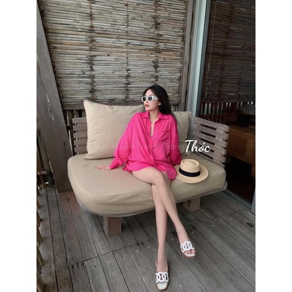Set áo sơmi + quần đùi cùng tone màu