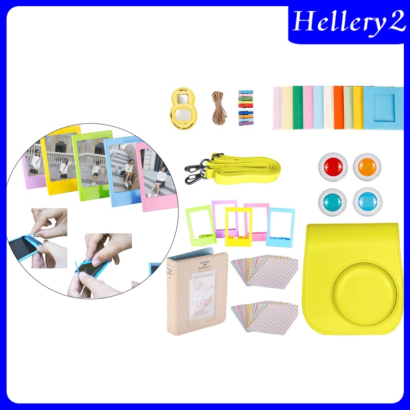 [HELLERY2] Accessories Bundle Kit For Fujifilm Instax Mini 9 Camera With Straps