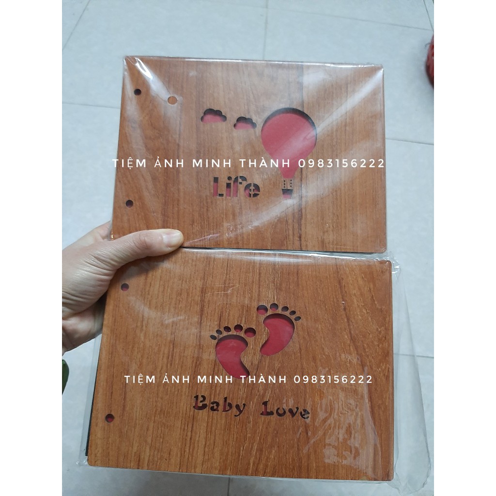 Album 7x10 (hoặc 6x9) bỏ được 400 ảnh mẫu lá xanh