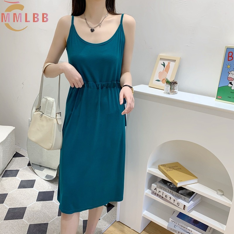 Đầm Tay Ngắn Cổ Tròn Bằng Cotton Cỡ Lớn Thoải Mái Phong Cách Hàn Quốc Thời Trang Mùa Hè Cho Nữ