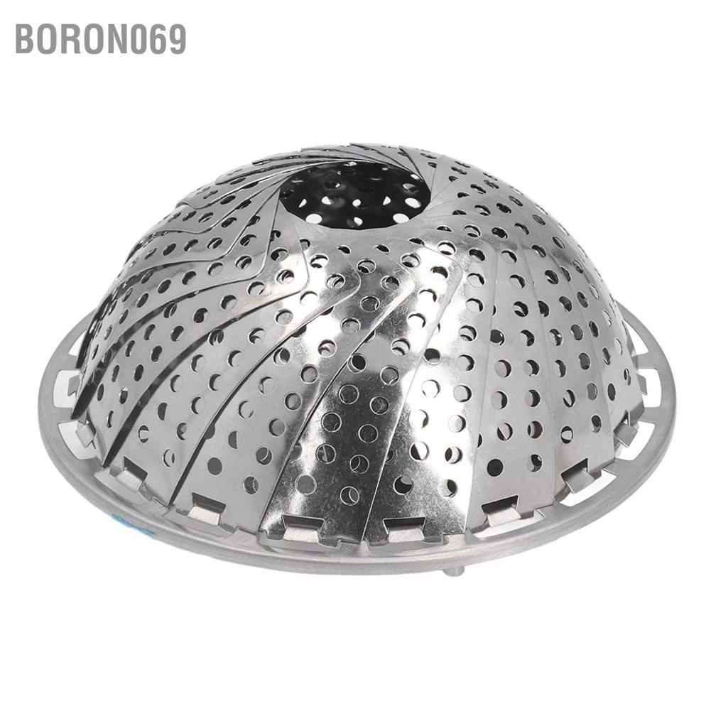khay hấp Đĩa hấp có thể tháo rời Thiết kế tay cầm thu vào bằng thép không gỉ chống ăn mòn Khay thực phẩm Boron069