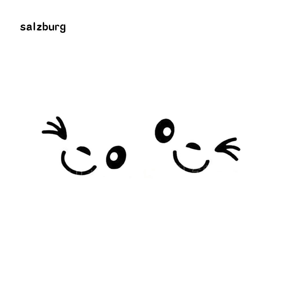 Cặp miếng dán trang trí kính chiếu hậu xe ô tô hình mặt cười đáng yêu | BigBuy360 - bigbuy360.vn