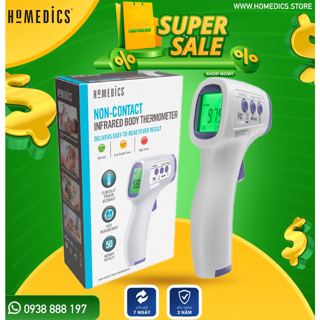 Nhiệt kế hồng Ngoại không tiếp xúcUSA HoMedics TIE-240, Nhiệt kế điện tử microlife, máy đo nhiệt độ thân nhiệt