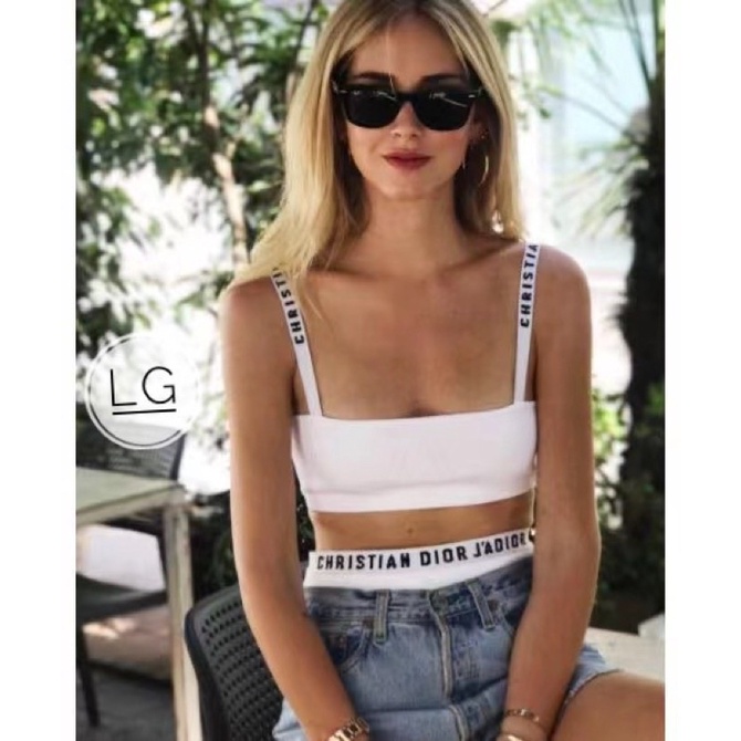 Set bikini dior 2 dây trơn