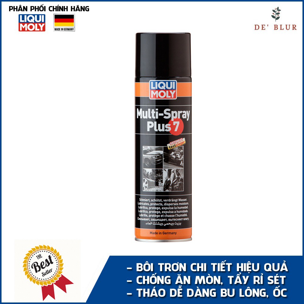 Chai xịt tẩy gỉ sét, bôi trơn đa năng Liqui Moly Multi Spray Plus 7 3305 500ml