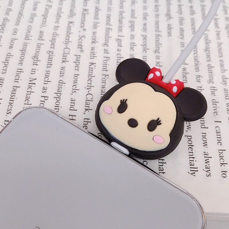 Dụng Cụ Bảo Vệ Dây Cáp USB Bằng Silicon Hình Động Vật Hoạt Hình Dễ Thương