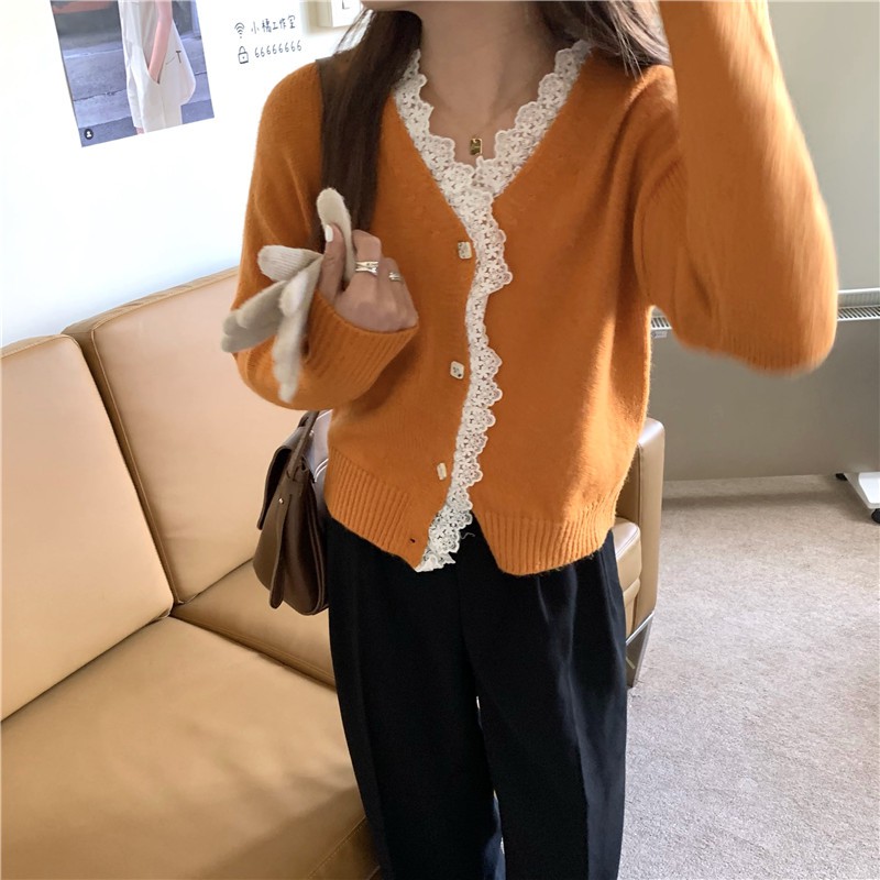Áo Cardigan Len đan nữ Dài tay Form rộng Giữ ấm Thu Đông Ulzzang Hàn Quốc Áo Cardigan Len đan nữ tay dài Thời trang | BigBuy360 - bigbuy360.vn
