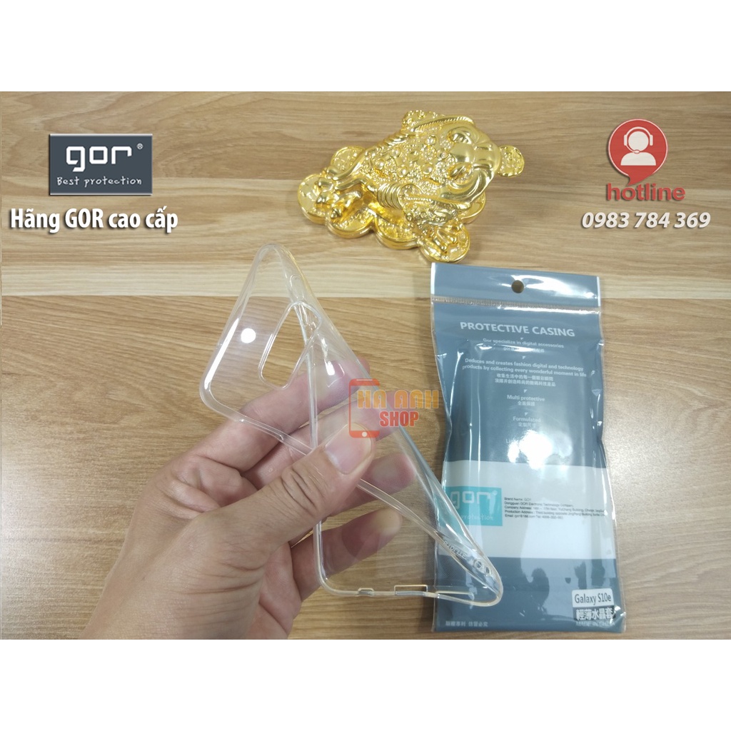 Ốp Samsung S10e hãng Gor cao cấp trong suốt như pha lê, siêu dẻo, siêu mỏng, siêu nhẹ, siêu bền