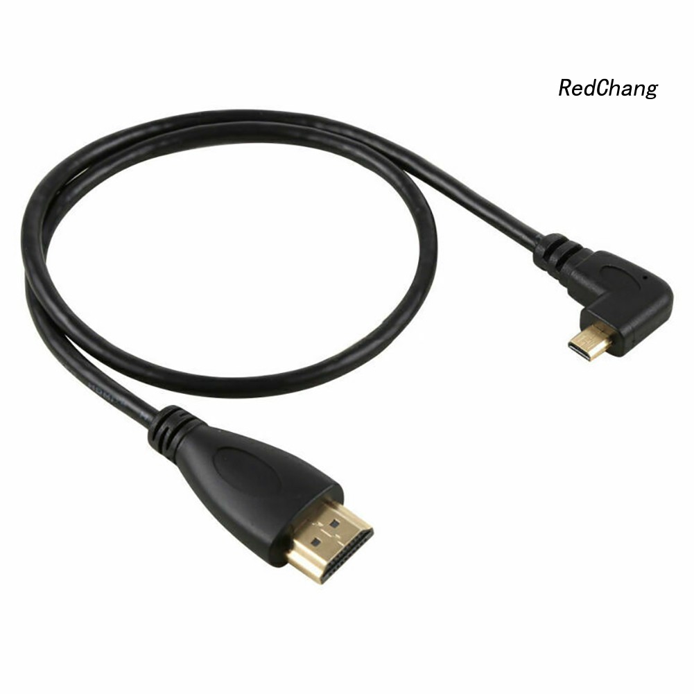 Dây cáp HDMI đầu 90 độ type - D sang HDMI 1.4 1080P tiện dụng