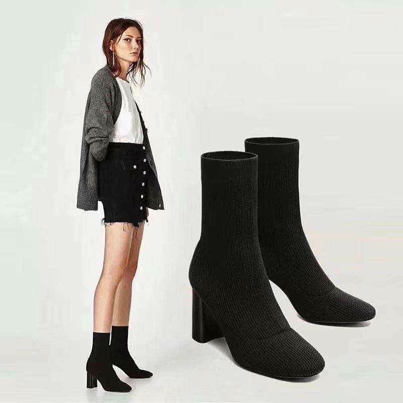 (Boot) Bốt Len Nữ Zara thấp cổ( ảnh thật ở cuối)