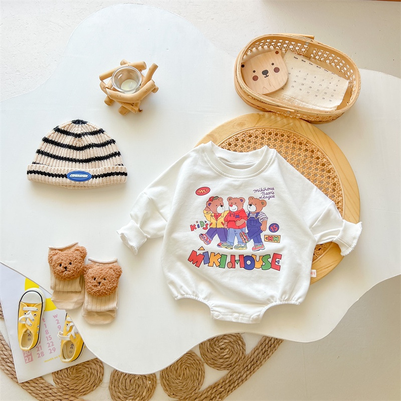 Áo Khoác Tam Giác Vải cotton Mềm Mại Thoải Mái In Hình Gấu Dành Cho Bé Trai Và Bé Gái