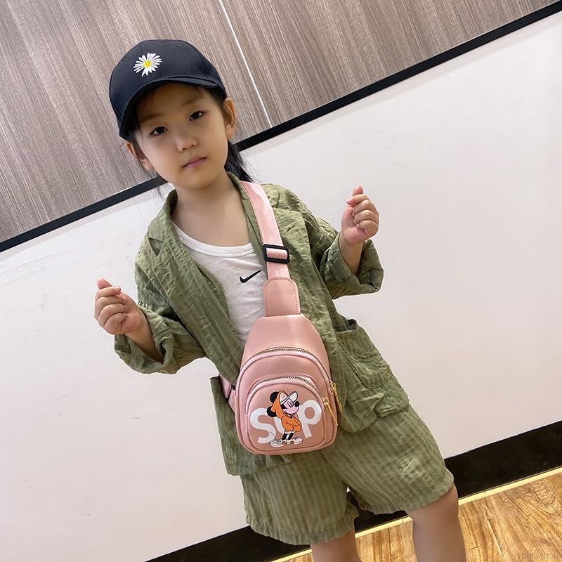 Túi Đeo Chéo Ngực Hình Chuột Mickey Dễ Thương Cho Bé