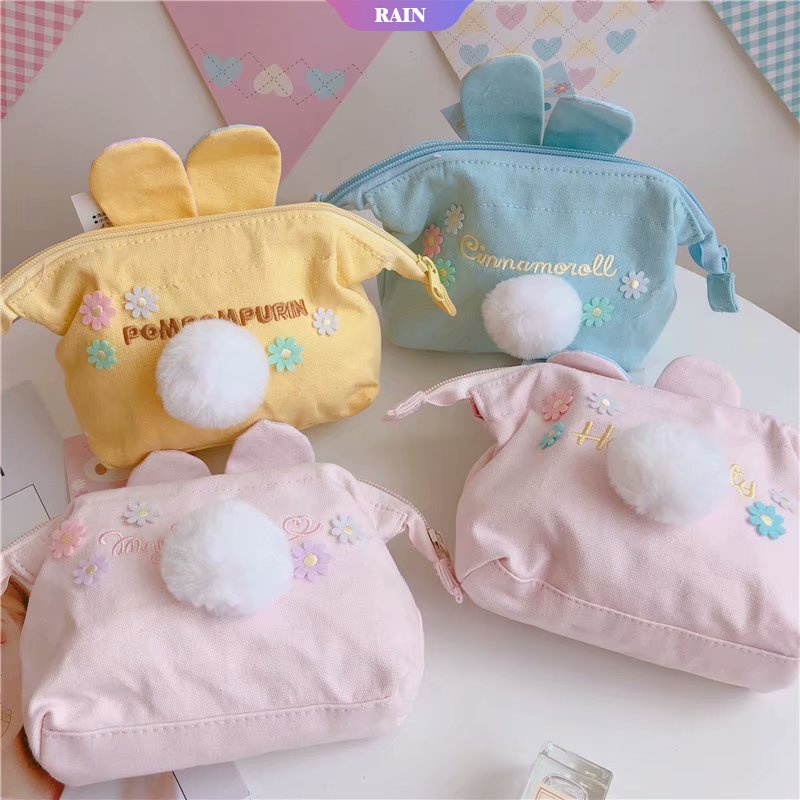 Túi Đựng Mỹ Phẩm Sức Chứa Lớn Họa Tiết Hoạt Hình Sanrio Cinnamoroll My Melody Hello Kitty