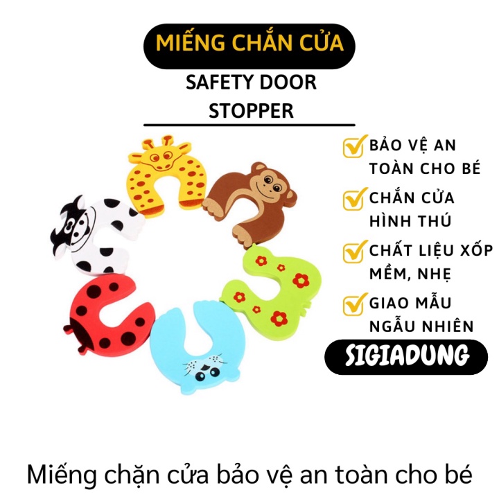 [SGD] Chặn Cửa - Miếng Xốp Chắn Cửa Chống Va Đập. Chặn Gió, Chống Kẹp Tay Trẻ Em Hình Thú 3628